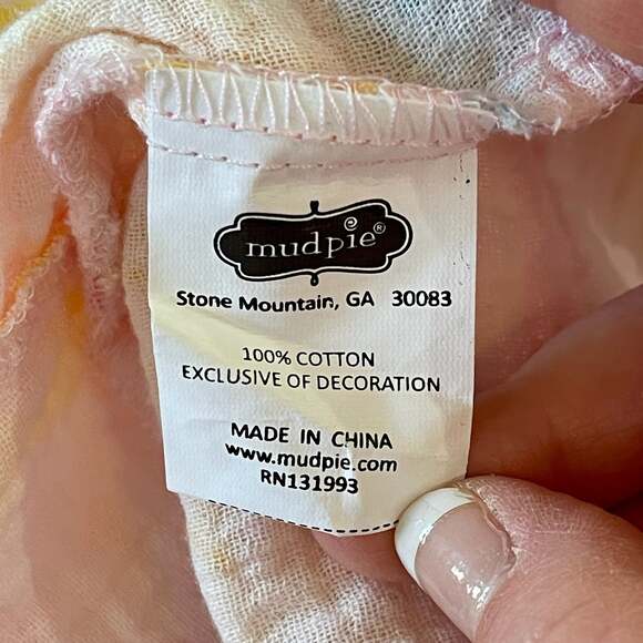 Mud Pie Girls Rainbow Cotton Gauze Tiered Dress - Picture 4 of 5